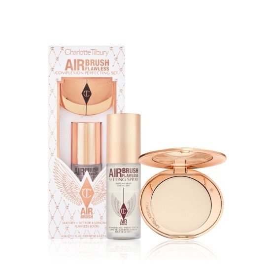 Set charlotte tilbury (Setting Spray+ Finish Powder)  (سيت شارلوت تلبوري (بودرة+مثبت