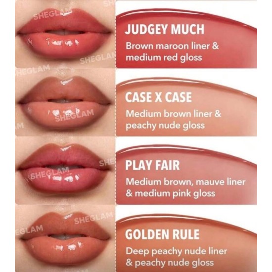 قلم تحديد وملمع الشفاه 2 في 1 شيجلام  "Lip Rules Liner & Gloss Pen"