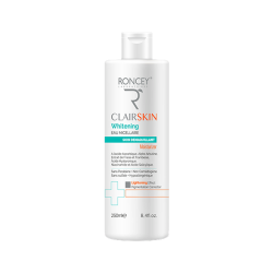 ماء ميسيلار لتفتيح البشرة Clairskin Whitening Micellar Water – Roncey: منظف ومزيل مكياج 2 في 1 ينظف البشرة بعمق ويساعد على تفتيح التصبغات والبقع الداكنة