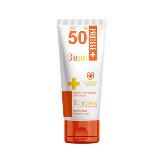 واقي شمس Biosun Crème Solaire SPF 50+ من شركة Roncey يوفر حماية عالية للبشرة من أشعة الشمس الضارة